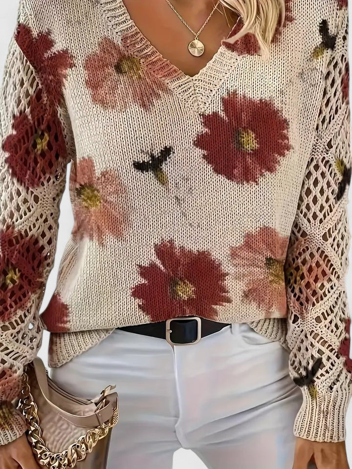 Amélie | Pull élégant avec motif floral