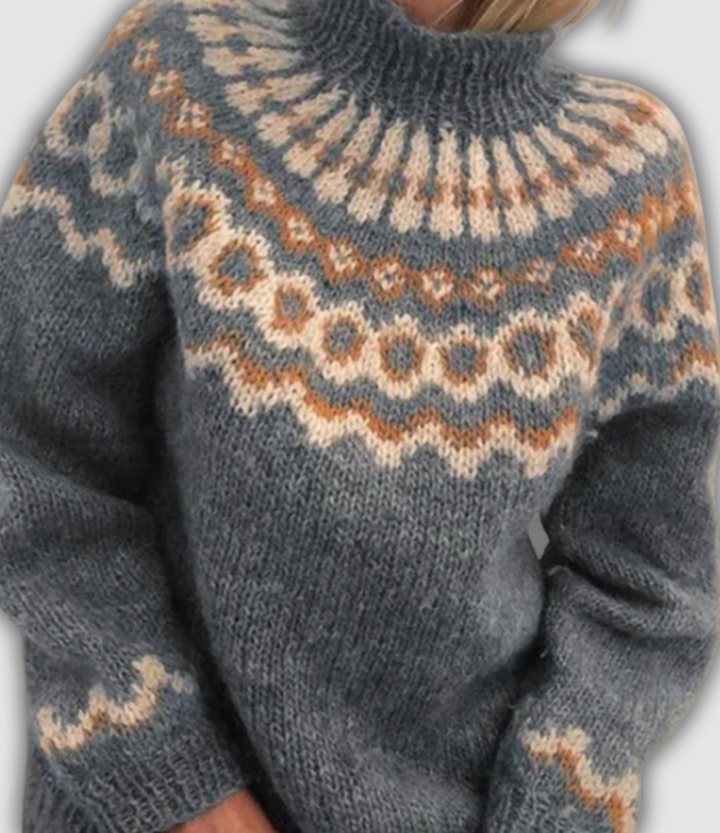 Violette | Pull élégant col roulé