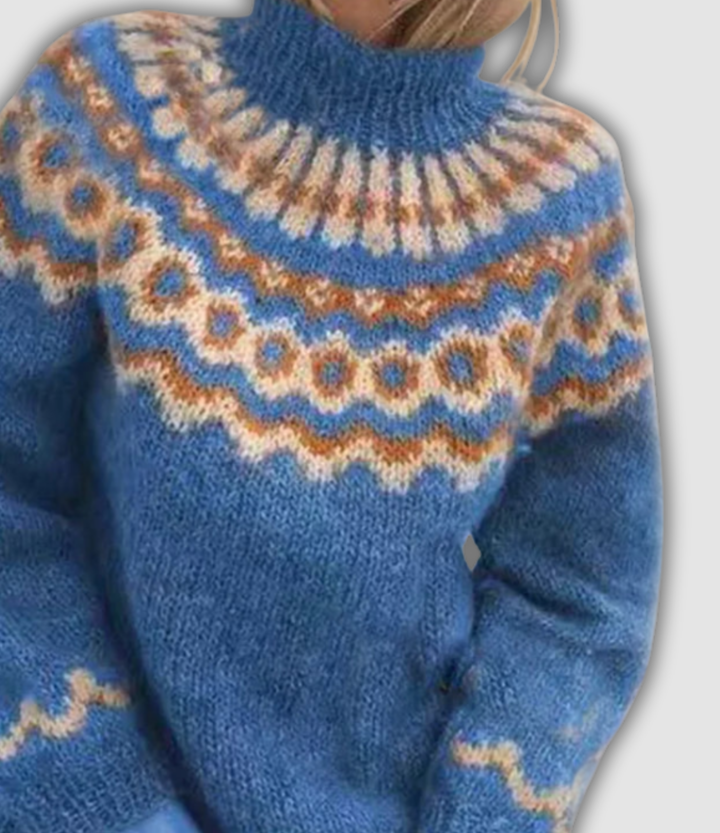 LE SERAPHINE | SWEAT-SHIRT RÉTRO À COL ROLLO