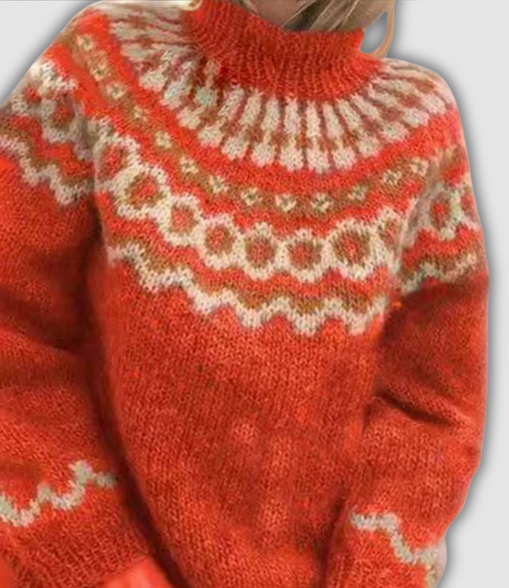 LE SERAPHINE | SWEAT-SHIRT RÉTRO À COL ROLLO