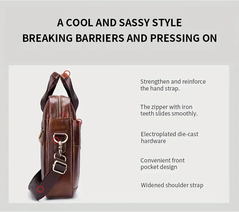 Tyler - Sacoche en cuir vintage à bandoulière