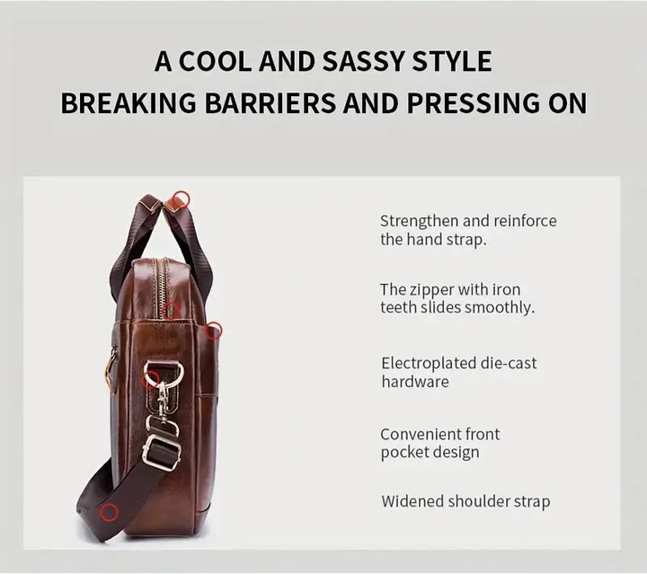 Tyler - Sacoche en cuir vintage à bandoulière