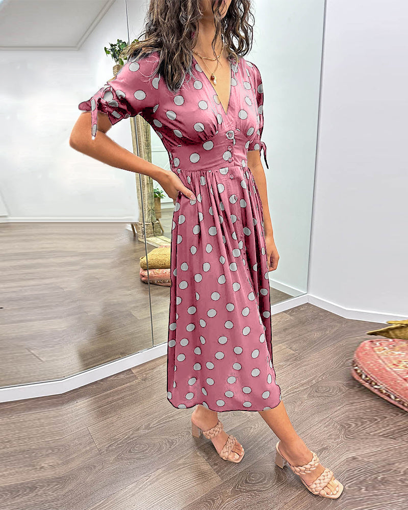 Monique™ | Robe Élégante à Pois