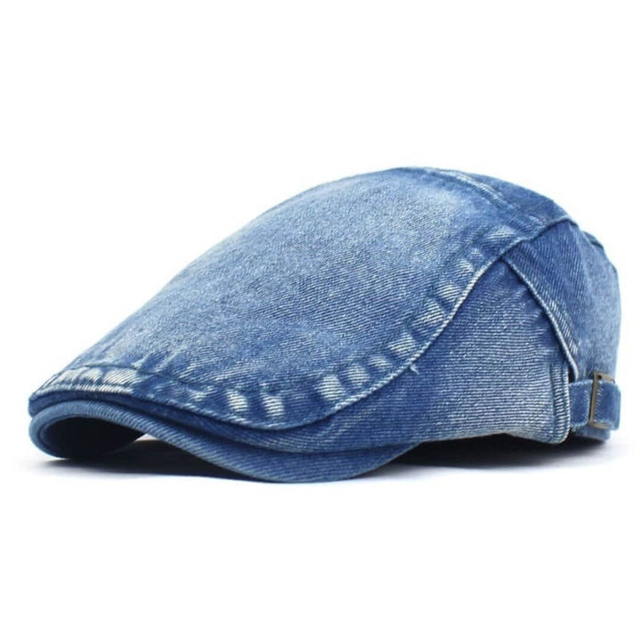 Casquette Plate en Denim Lavé | LOGAN