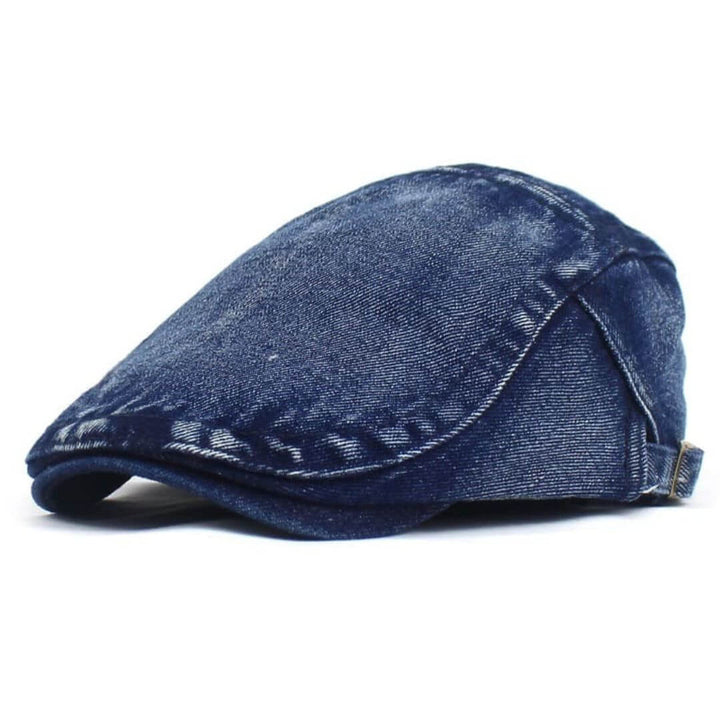 Casquette Plate en Denim Lavé | LOGAN