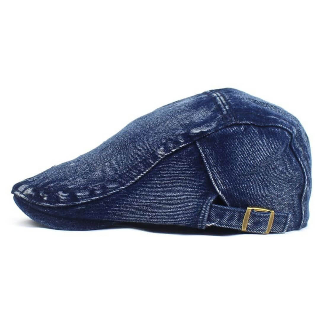 Casquette Plate en Denim Lavé | LOGAN