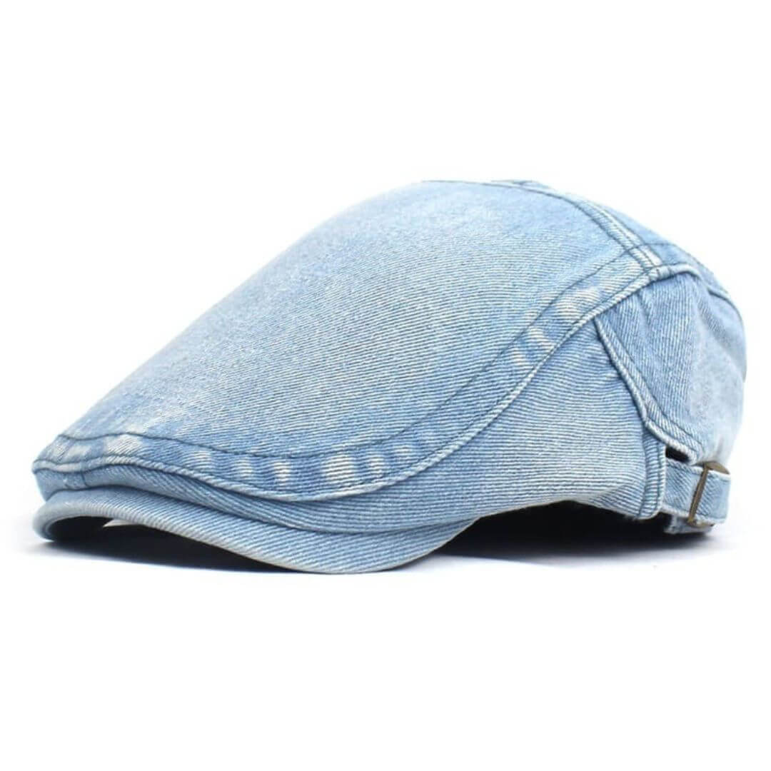 Casquette Plate en Denim Lavé | LOGAN