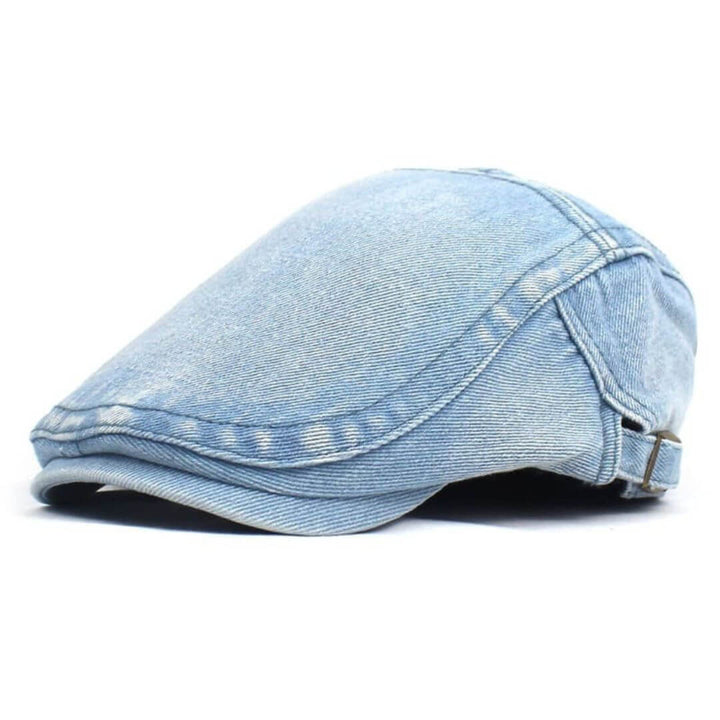 Casquette Plate en Denim Lavé | LOGAN