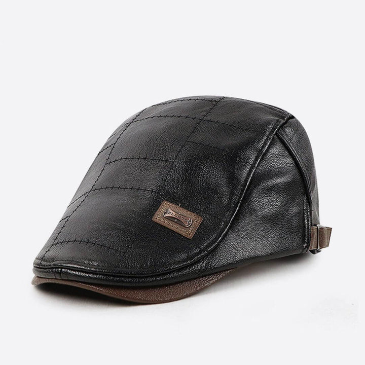 Casquette Plate en Cuir Vegan | COLUMBUS