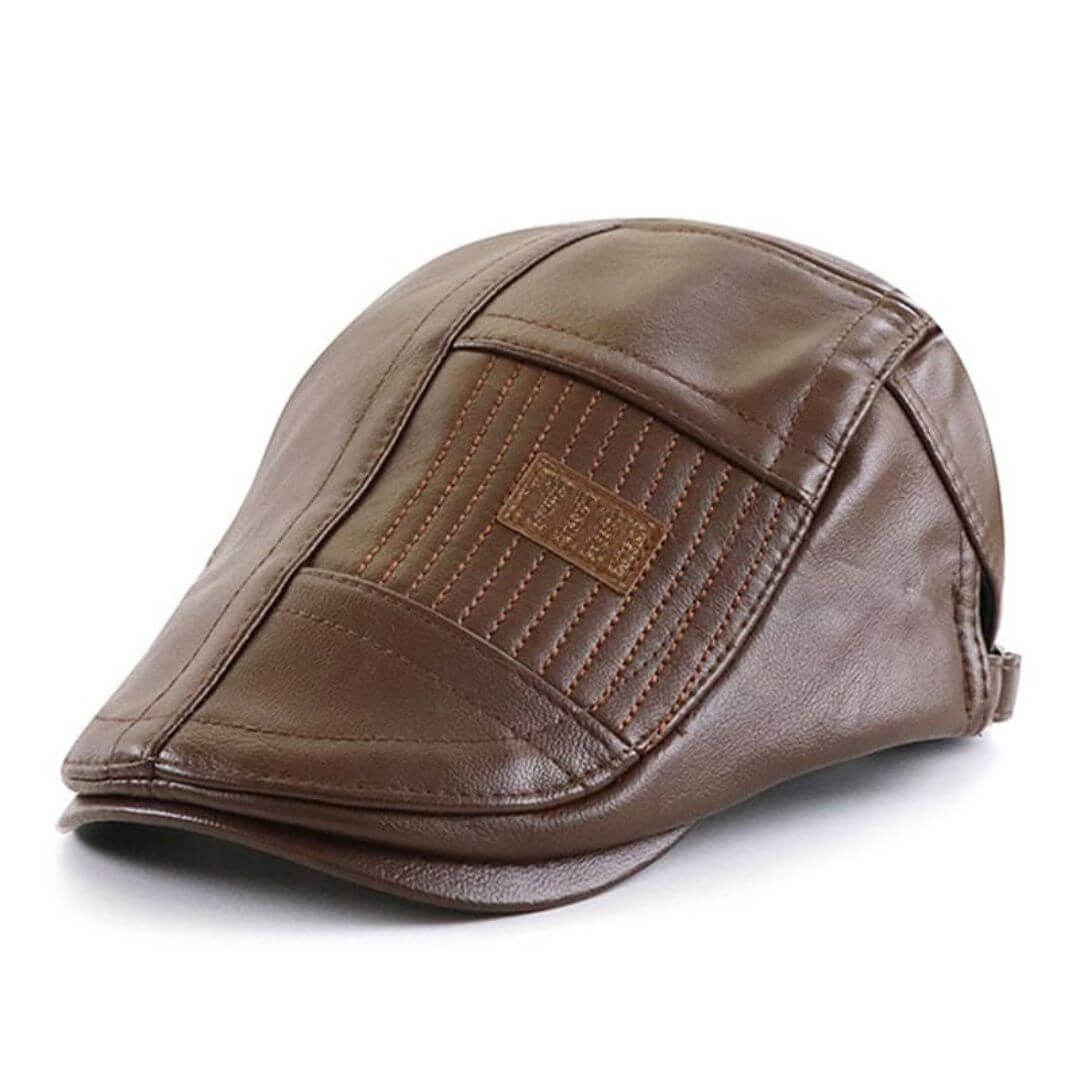Casquette Plate en Cuir Vegan | TYSON