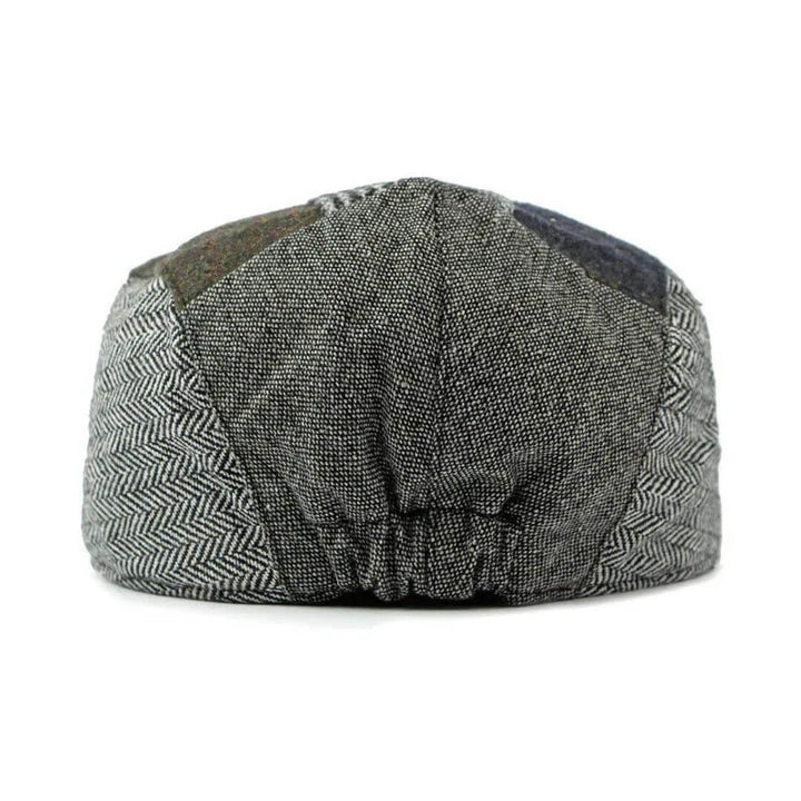 Casquette Plate en Tweed Patchwork | BRIDGER