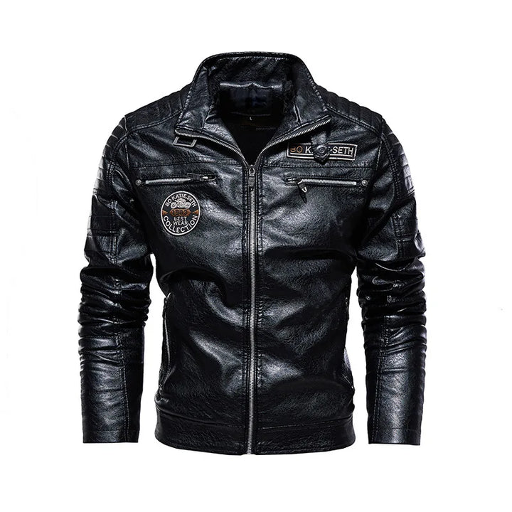 Veste en Cuir Style Roadster