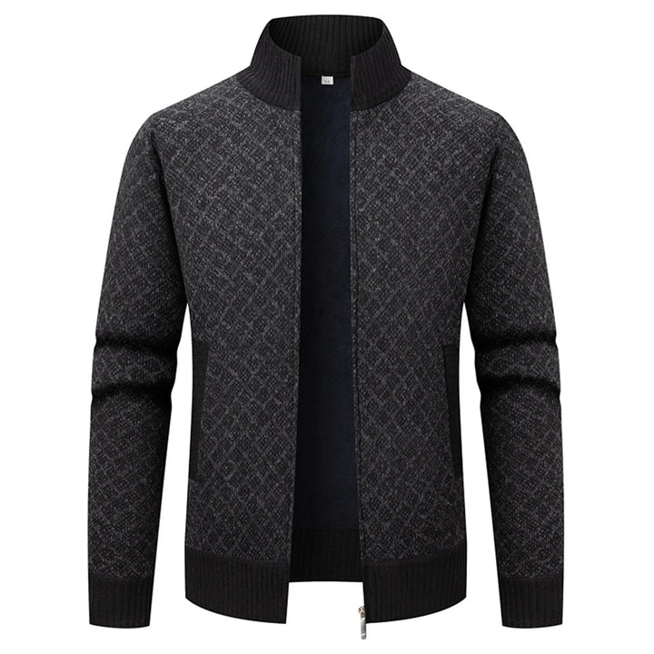 Jean - Veste décontractée à col montant, coupe ajustée pour un confort optimal, parfaite pour la saison.