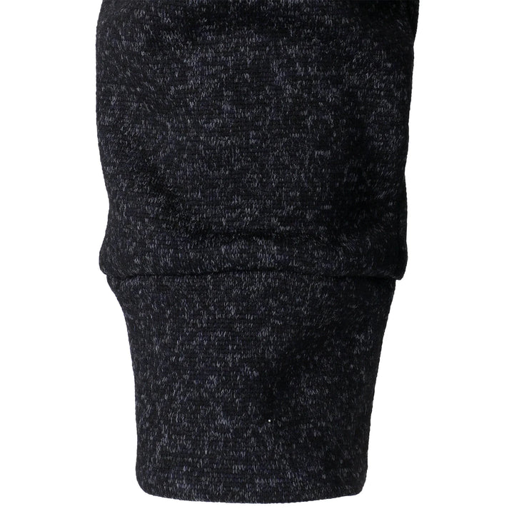 Henri – Manteau Tricoté à Rayures avec Col Montant et Fermeture Éclair