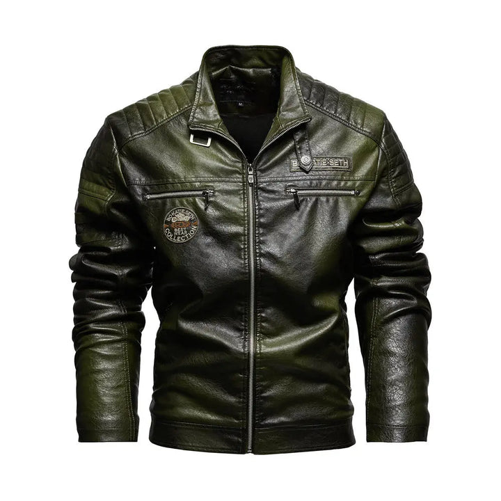 Veste en Cuir Style Roadster
