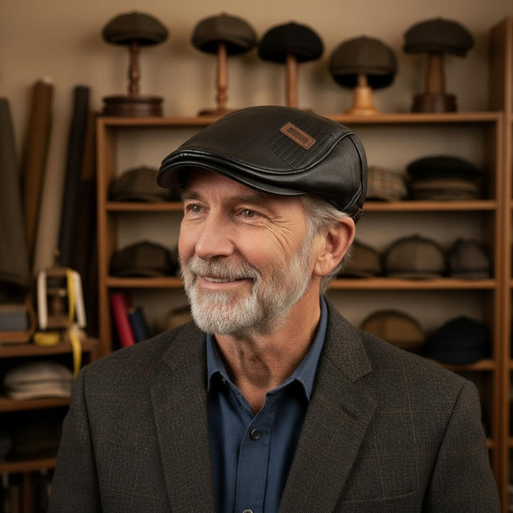 Casquette en Cuir à Grille | COPENHAGUE