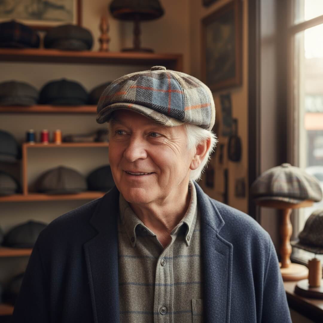 Casquette Newsboy en Laine à Carreaux | TOLEDO