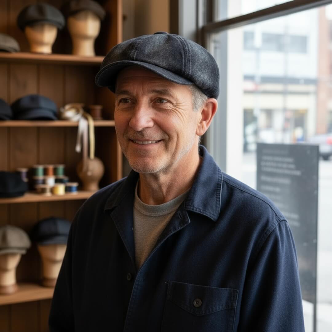 Casquette Newsboy en Denim | LUCERNE