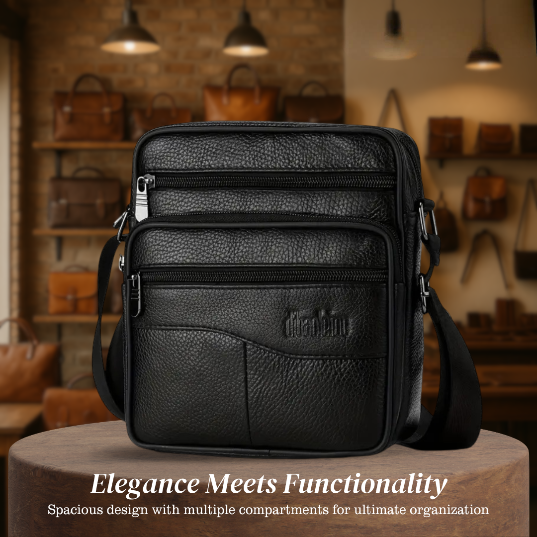 Carter - Sac à bandoulière multifonction en cuir pour hommes