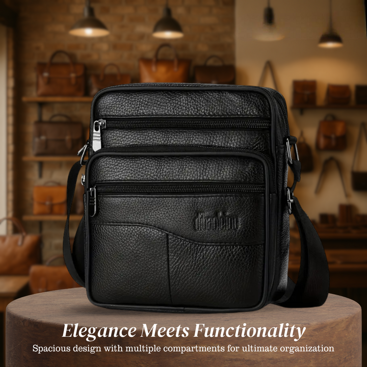 Carter - Sac à bandoulière multifonction en cuir pour hommes