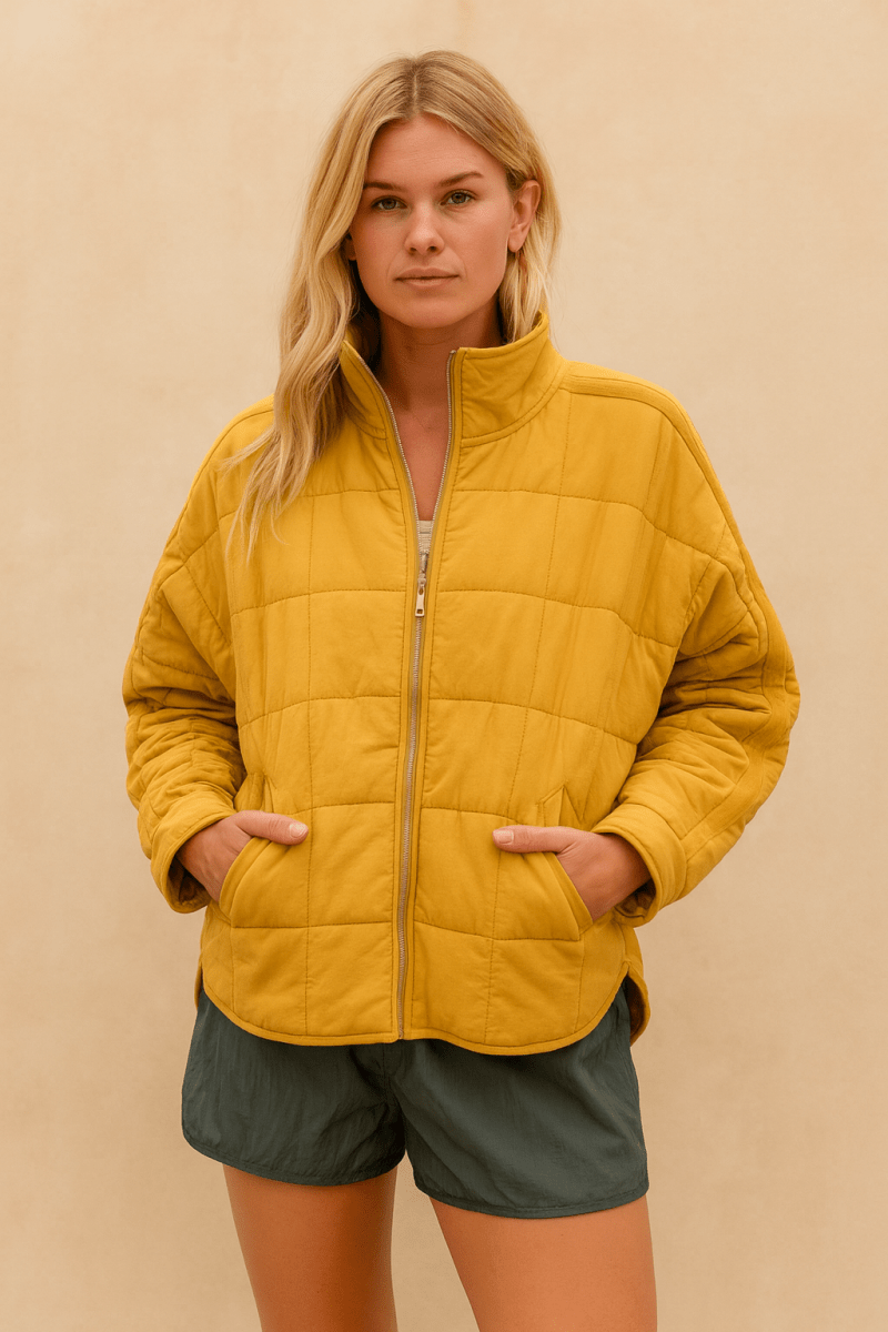 AVRIL – VESTE PUFFER COMPACTE LÉGÈRE À FERMETURE ÉCLAIR