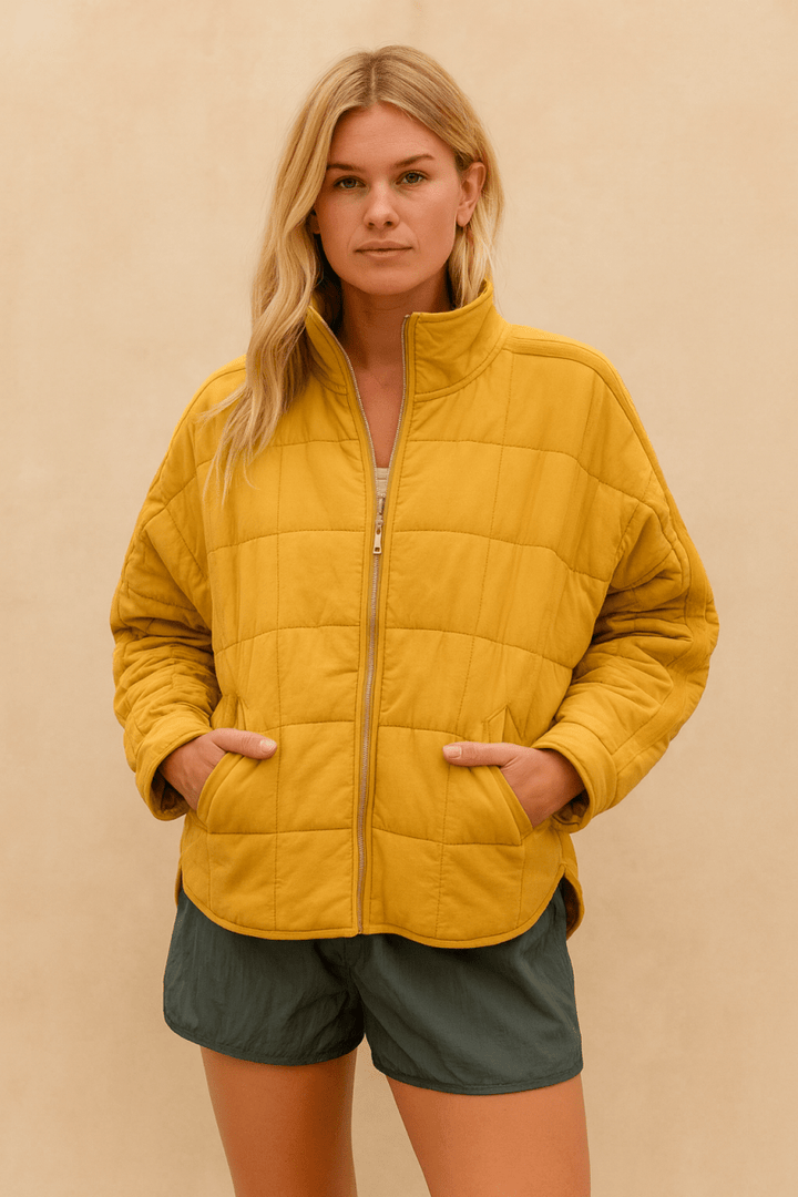 AVRIL – VESTE PUFFER COMPACTE LÉGÈRE À FERMETURE ÉCLAIR