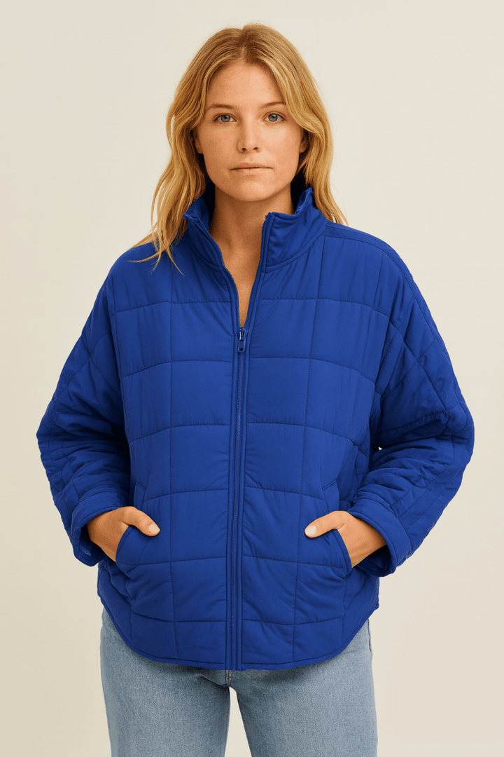 AVRIL – VESTE PUFFER COMPACTE LÉGÈRE À FERMETURE ÉCLAIR