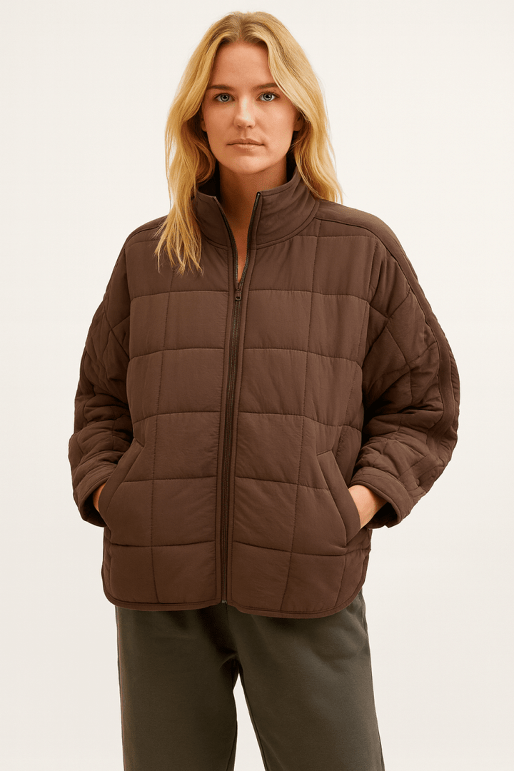 AVRIL – VESTE PUFFER COMPACTE LÉGÈRE À FERMETURE ÉCLAIR