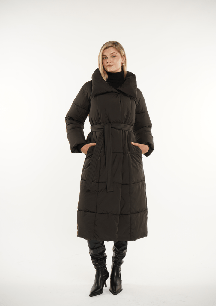 BLAIRE | MANTEAU PUFFER À BOUTONS BULLET EXTRA LONG