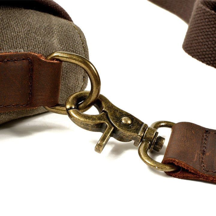 William - Petit Sac Bandoulière en Toile et Cuir