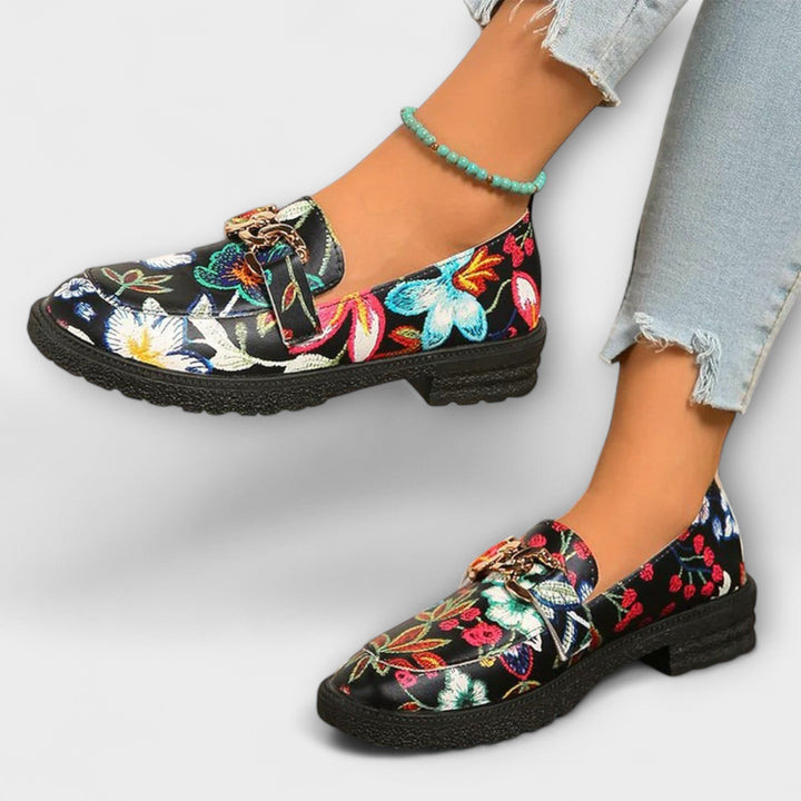 Orla | Mocassins Élégants Floral