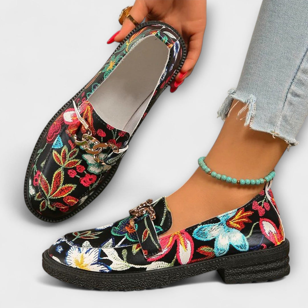 Orla | Mocassins Élégants Floral