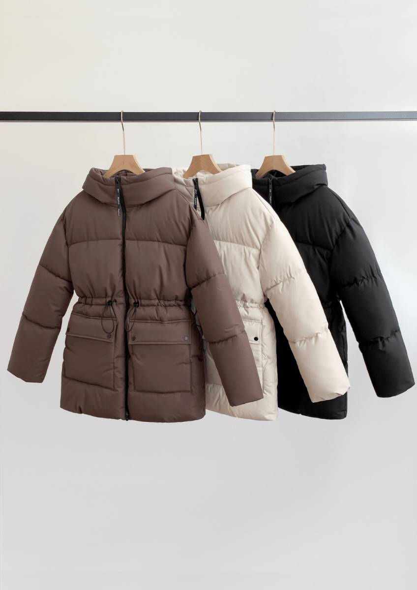 EVA | VESTE PUFFER À CAPUCHE IMPERMÉABLE