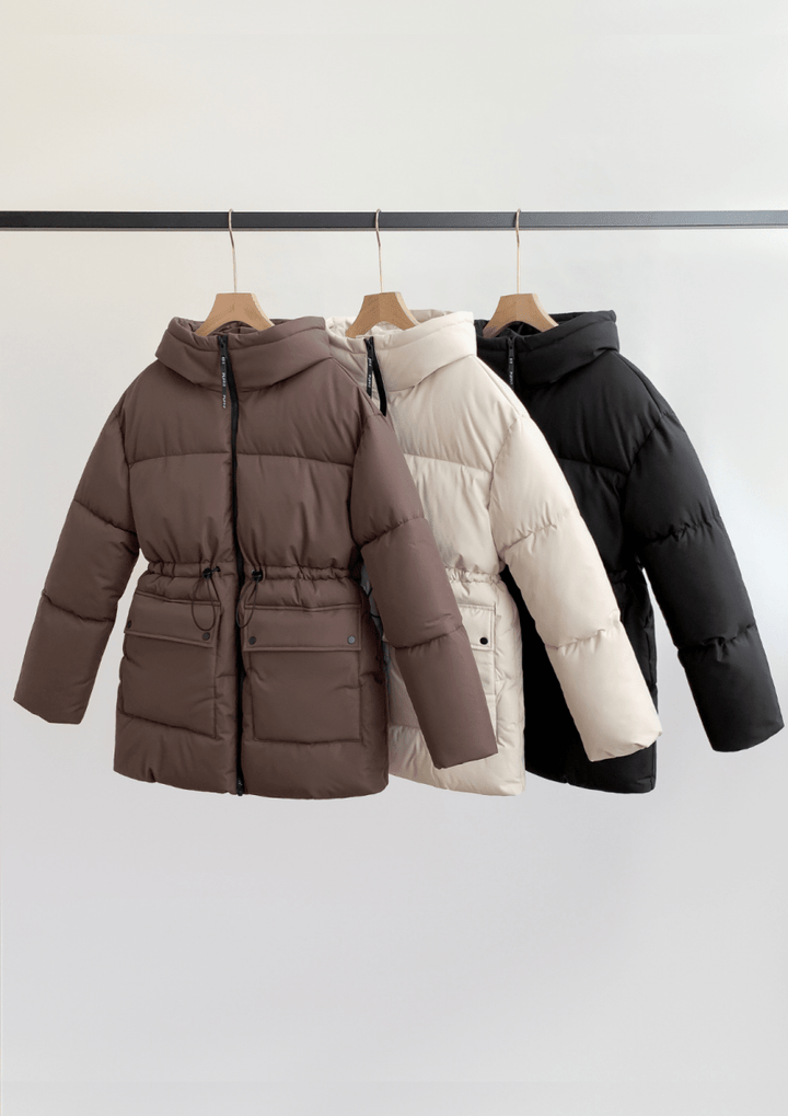 EVA | VESTE PUFFER À CAPUCHE IMPERMÉABLE