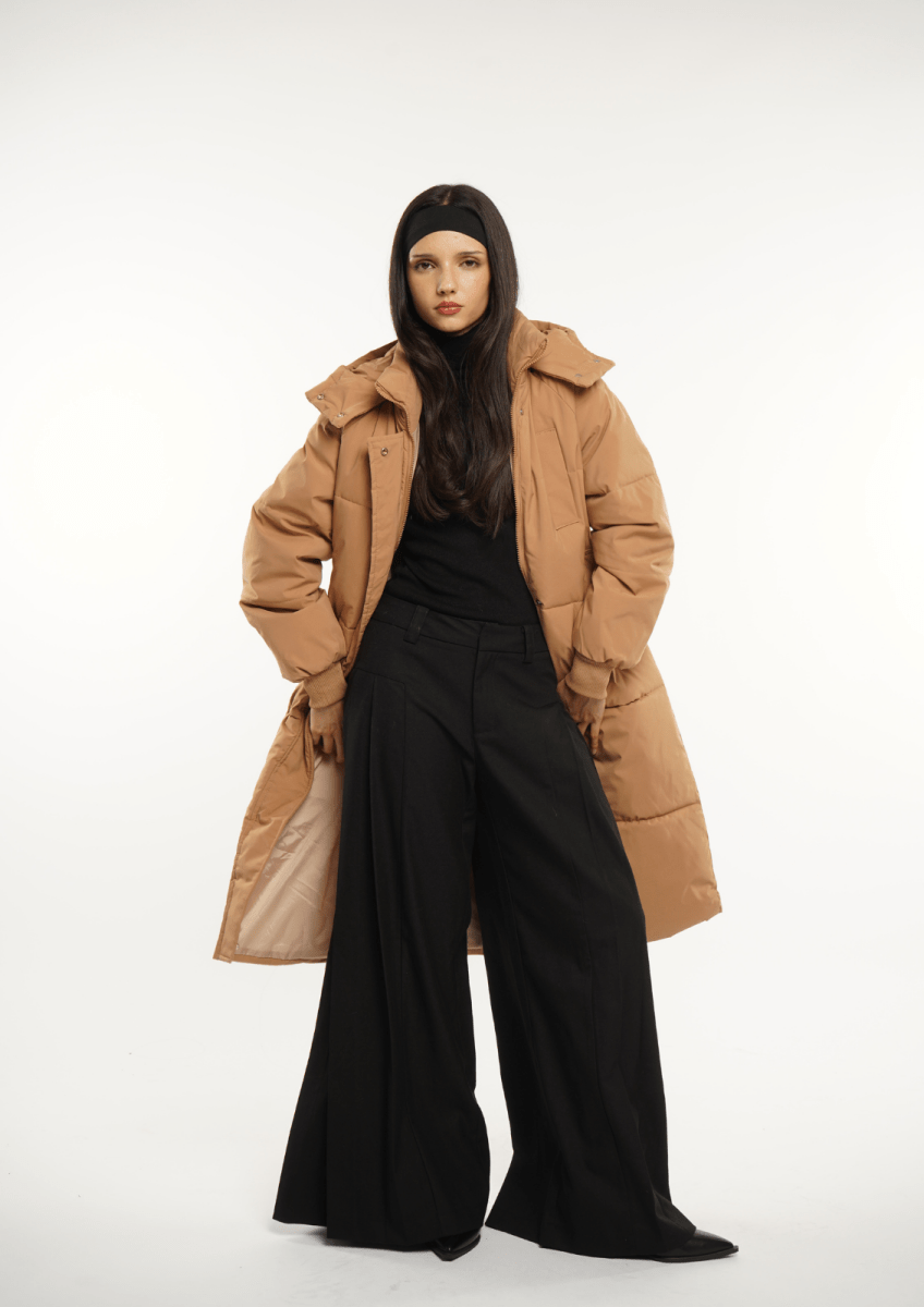 LUNA | MANTEAU LONG PUFFER AVEC CAPUCHE