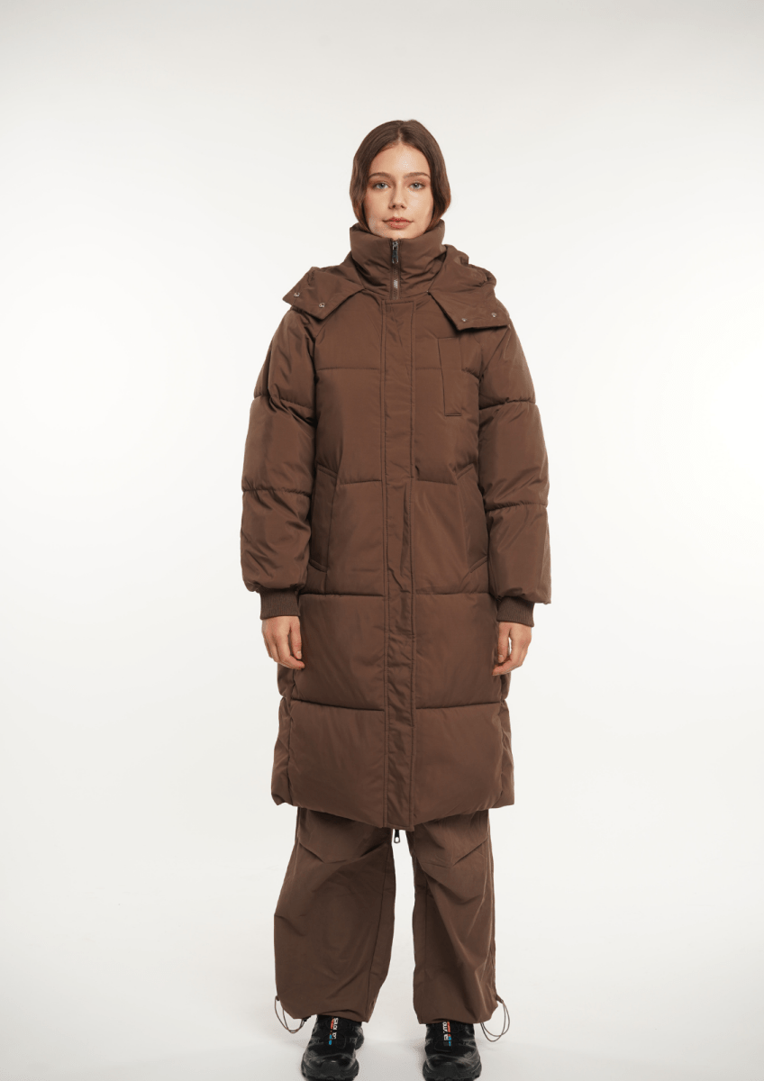 LUNA | MANTEAU LONG PUFFER AVEC CAPUCHE