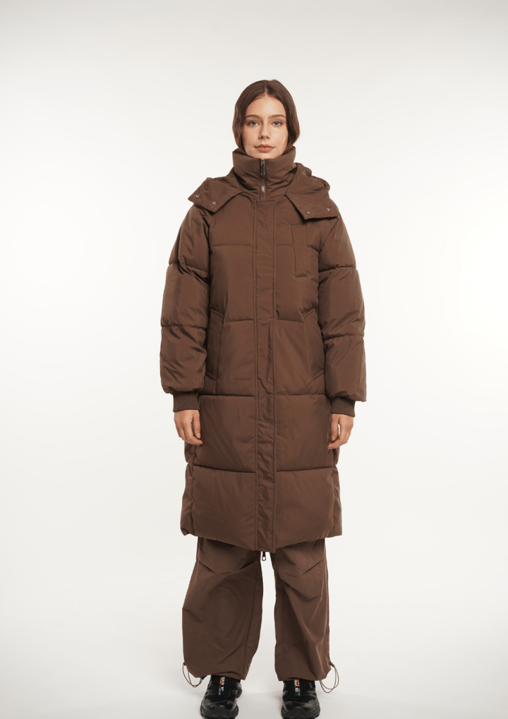 LUNA | MANTEAU LONG PUFFER AVEC CAPUCHE