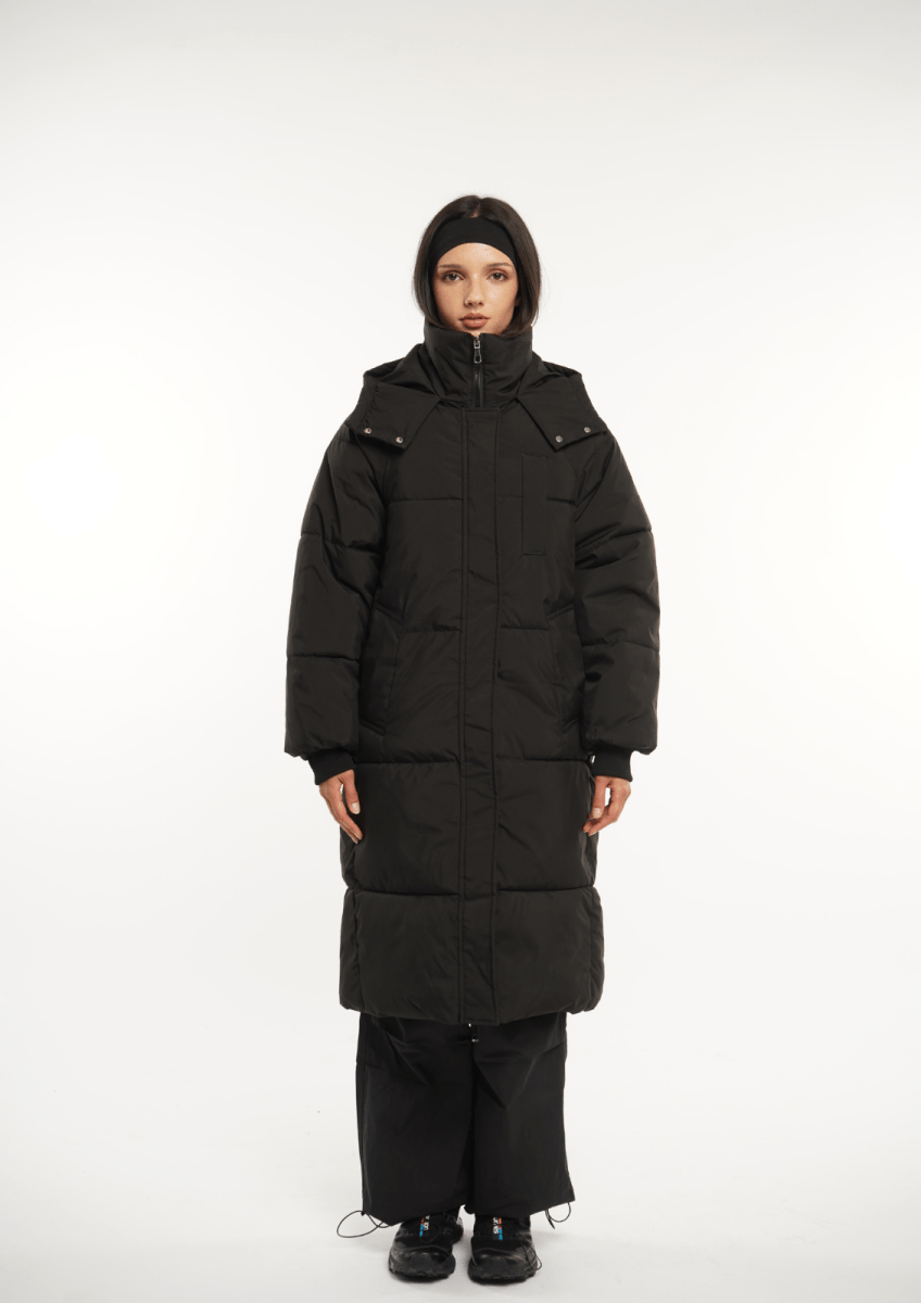 LUNA | MANTEAU LONG PUFFER AVEC CAPUCHE