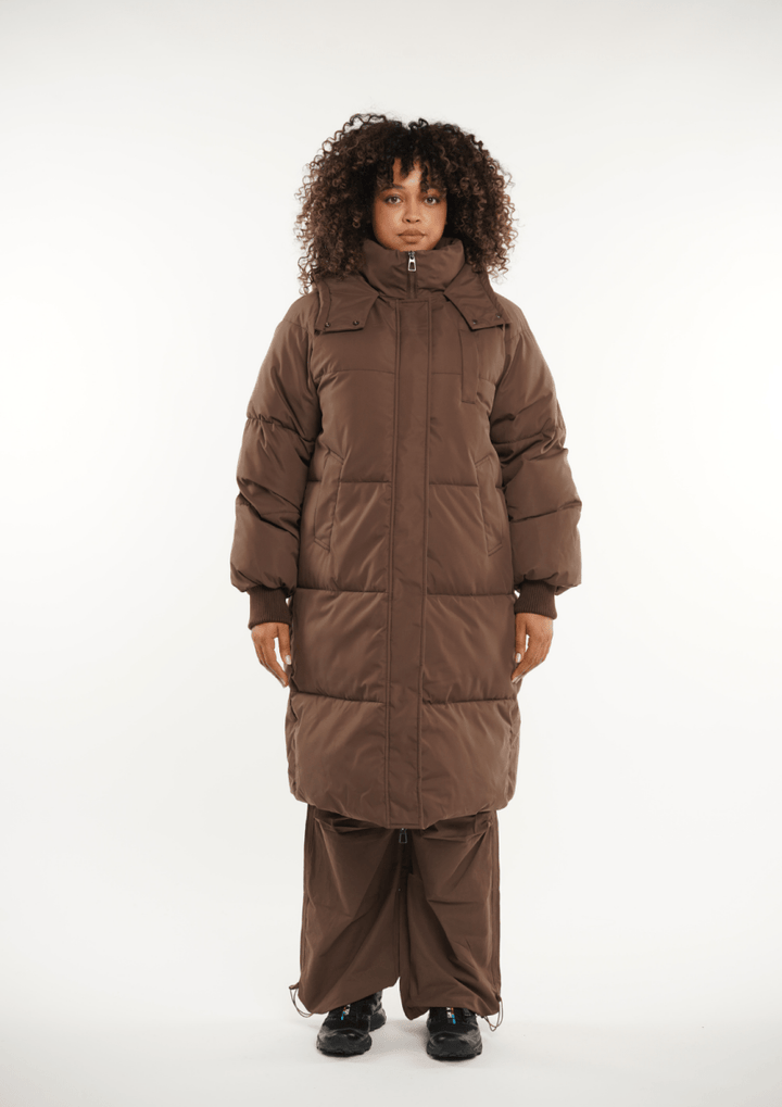 LUNA | MANTEAU LONG PUFFER AVEC CAPUCHE