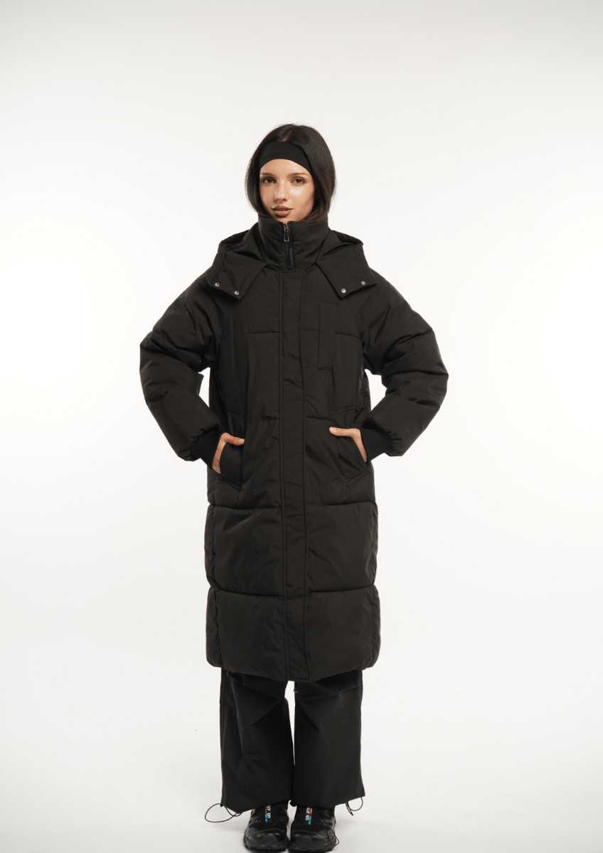 LUNA | MANTEAU LONG PUFFER AVEC CAPUCHE