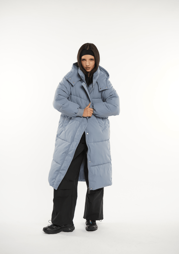 LUNA | MANTEAU LONG PUFFER AVEC CAPUCHE