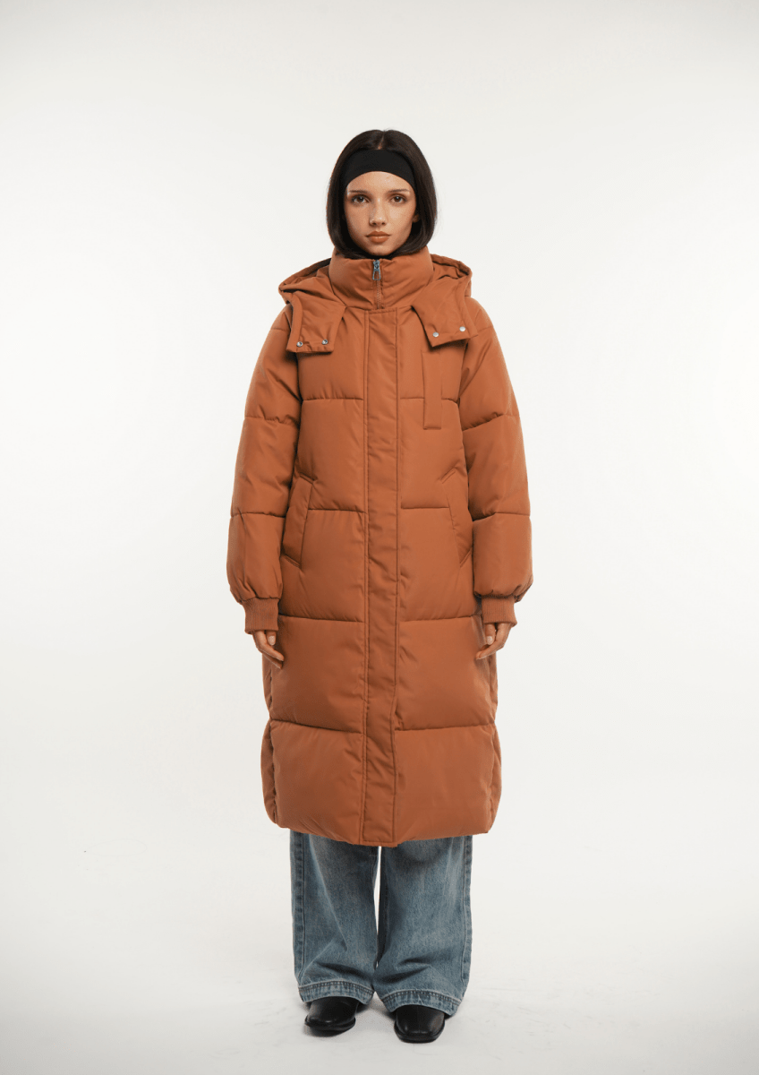 LUNA | MANTEAU LONG PUFFER AVEC CAPUCHE