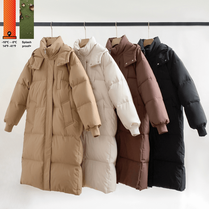 LUNA | MANTEAU LONG PUFFER AVEC CAPUCHE