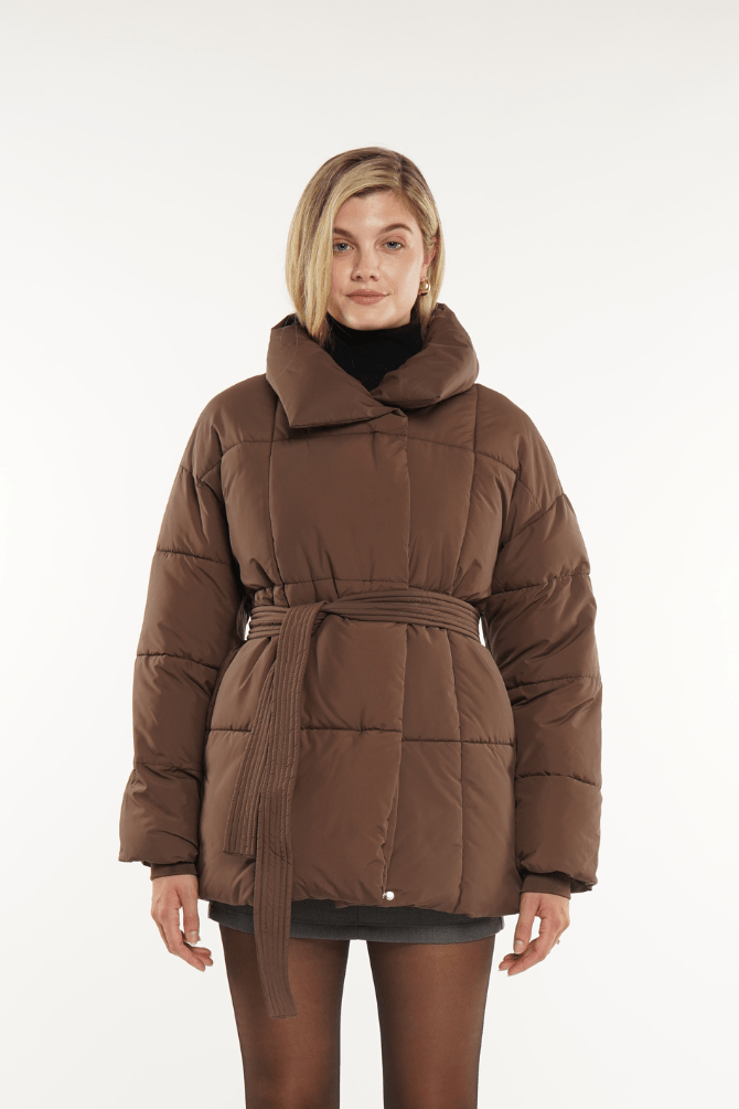 NOVA | VESTE PUFFER CEINTURÉE MI-LONGUE