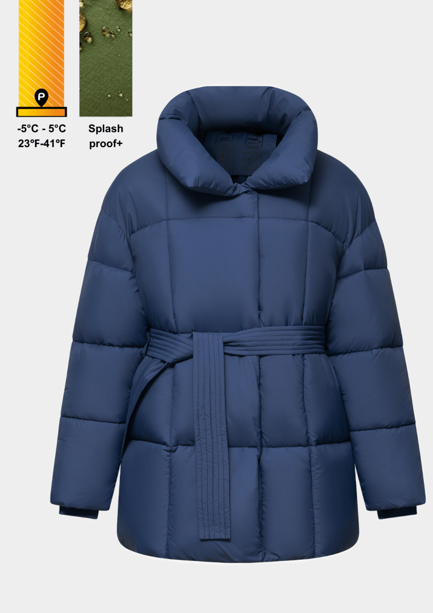 NOVA | VESTE PUFFER CEINTURÉE MI-LONGUE