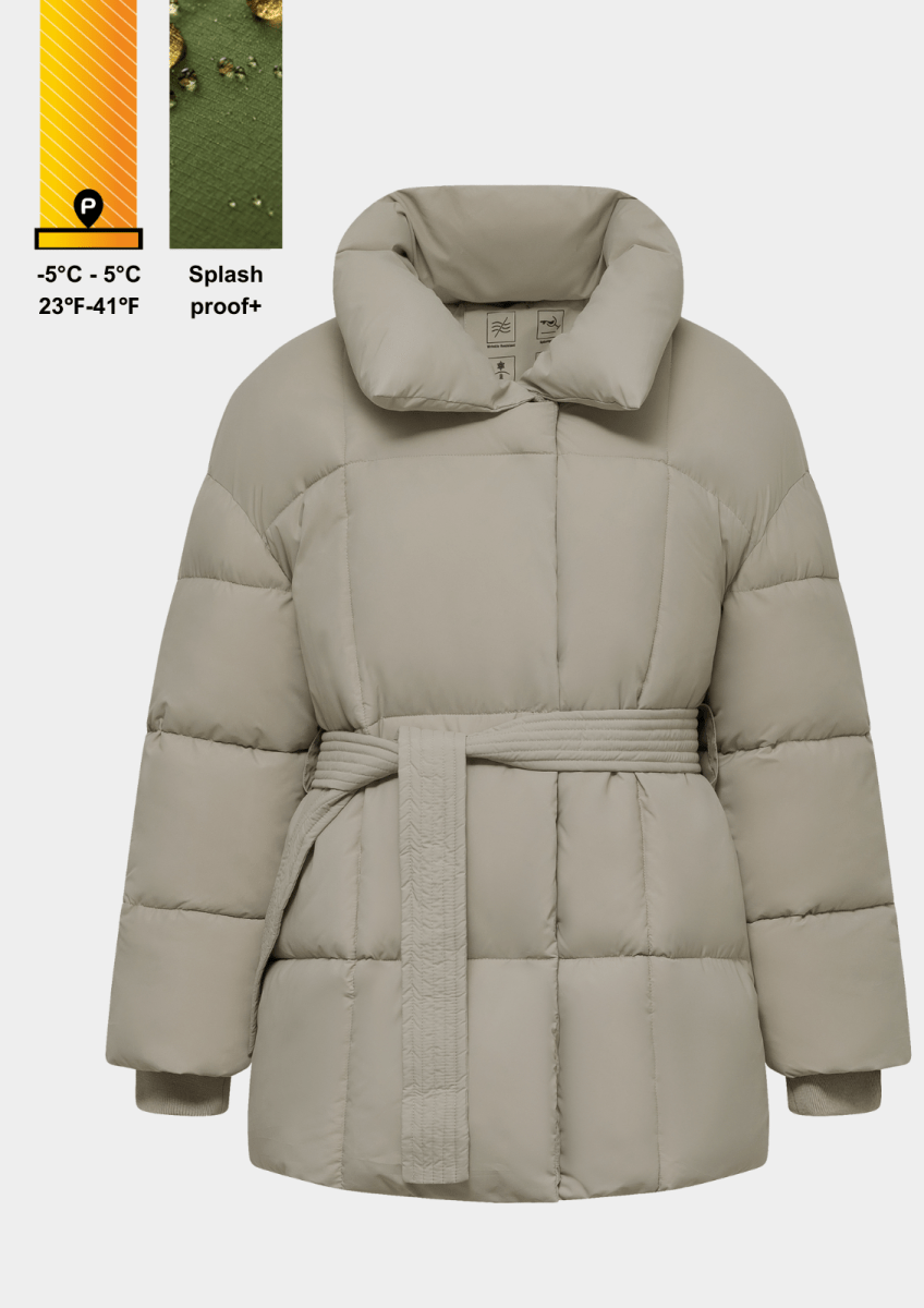 NOVA | VESTE PUFFER CEINTURÉE MI-LONGUE