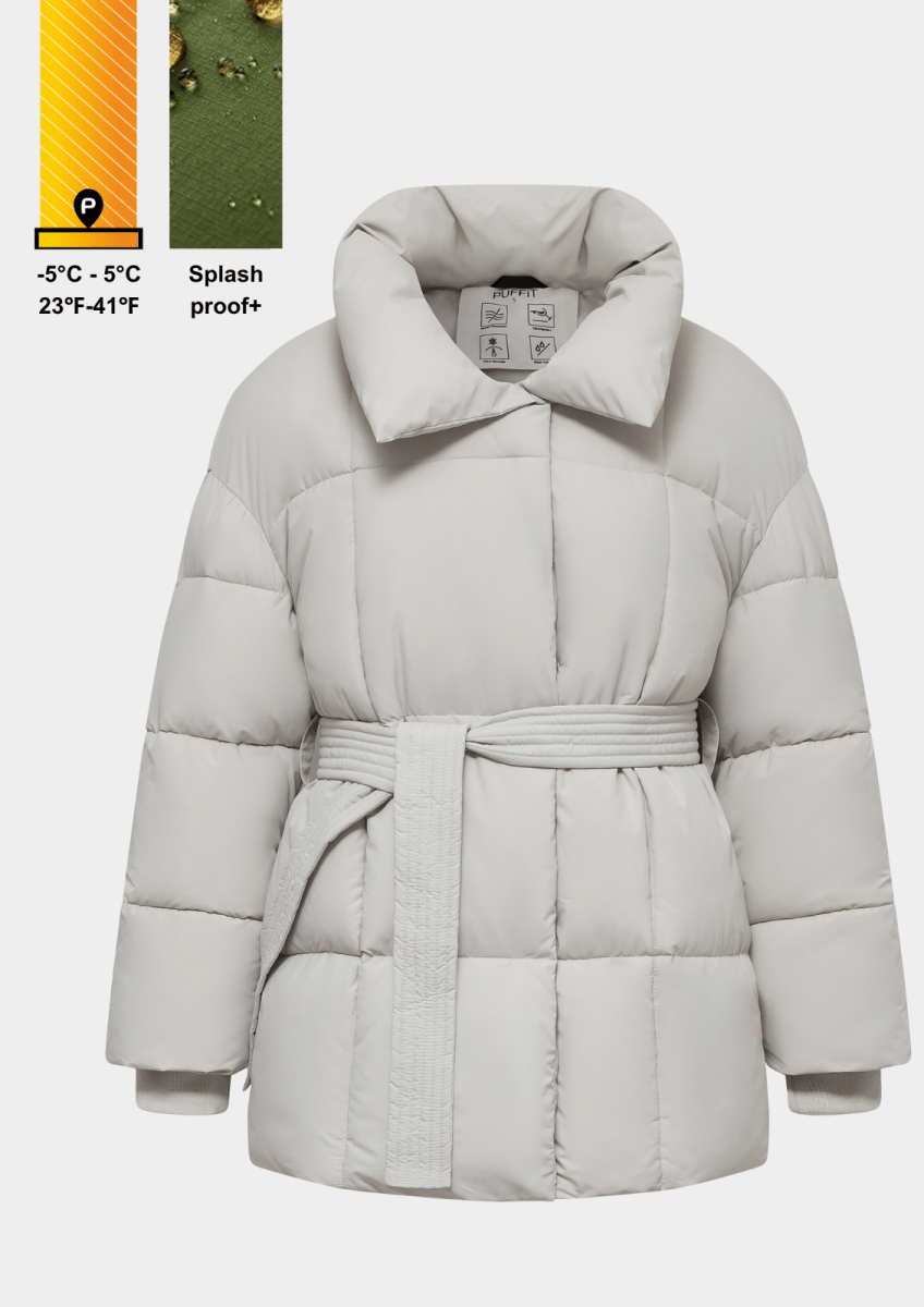 NOVA | VESTE PUFFER CEINTURÉE MI-LONGUE
