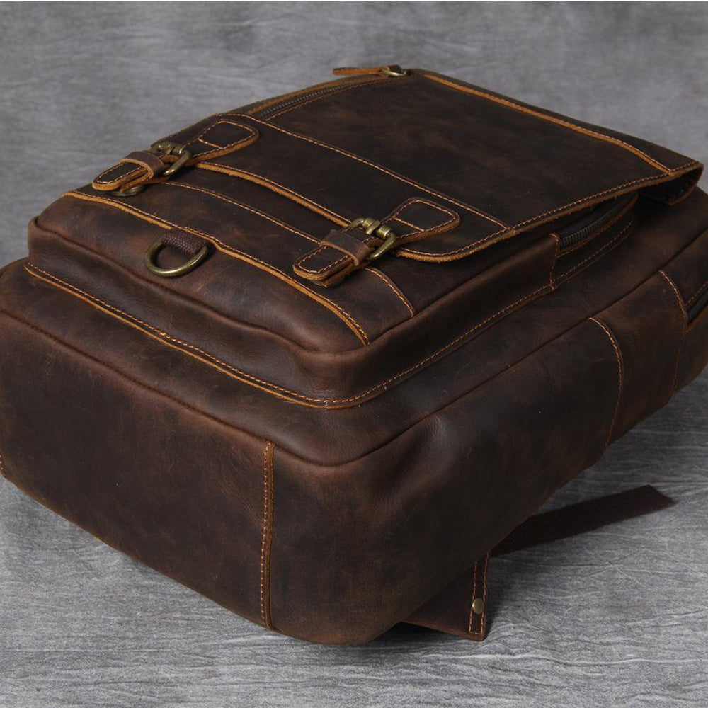 Jason - Sac à dos en cuir tan premium