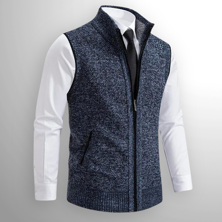 Harrison gilet | Gilet en Laine à Zip Complet